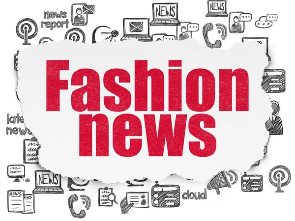 News concept: Fashion News on Torn Paper background — Stock Photo, Image