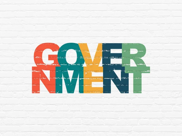 Concept politique : Gouvernement sur fond de mur — Photo