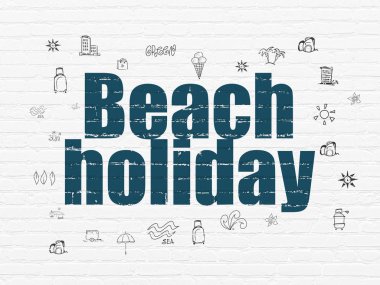 Seyahat kavramı: duvar arka plan Beach Tatil