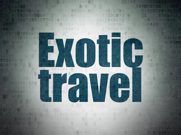 Travel concept: Exotic Travel on Digital Data Paper background