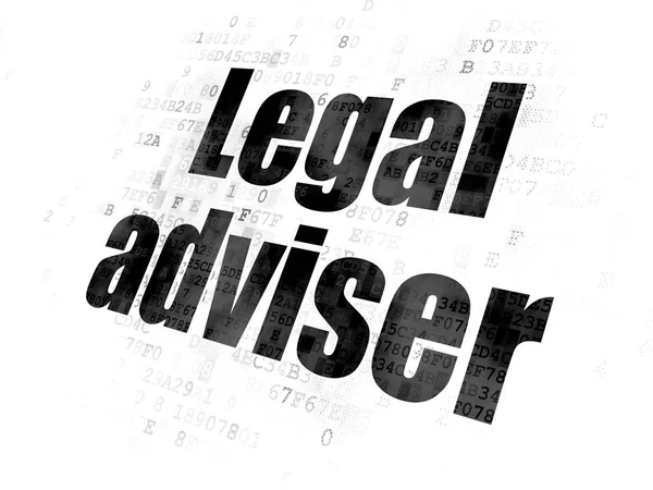 Wet concept: juridisch adviseur op digitale achtergrond — Stockfoto