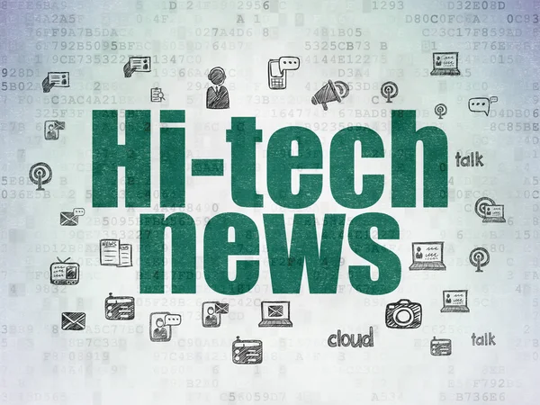 News concept: Hi-tech News on Digital Data Paper background