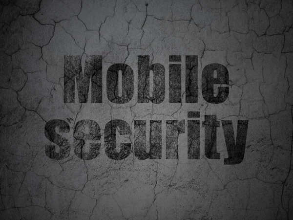 Sekretess koncept: Mobile Security på grunge vägg bakgrund — Stockfoto