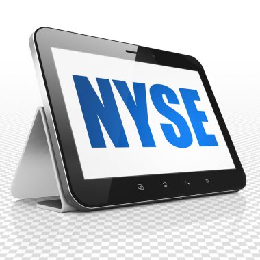Borsa endeksler kavramı: Nyse ekranda Tablet bilgisayarınızla