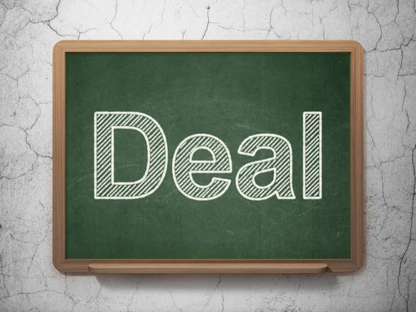 Finance concept: Deal on chalkboard background — Stock Photo, Image