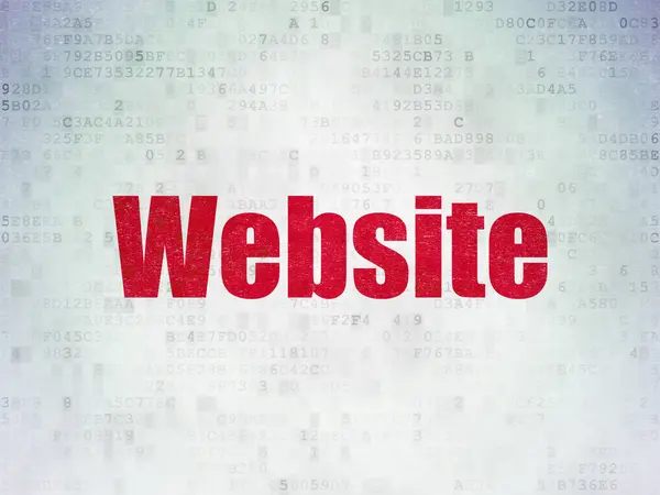 Web designkoncept: webbplats på Digital Data papper bakgrund — Stockfoto