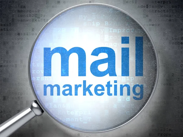 Concept marketing : Mail Marketing avec verre optique — Photo