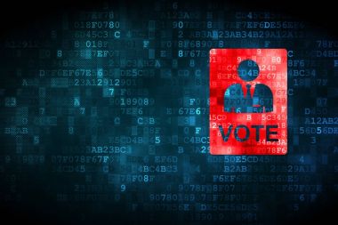 Siyasi konsept: Dijital arkaplanda oylama