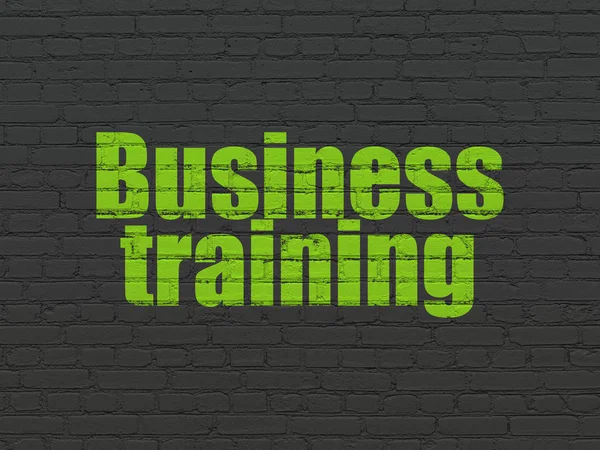 Conceito de estudo: Business Training on wall background — Fotografia de Stock