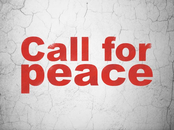 Politics concept: Call For Peace on wall background