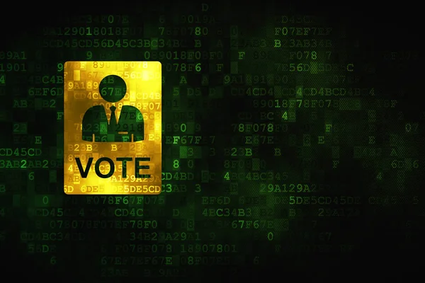 Concetto politico: voto su sfondo digitale — Foto Stock