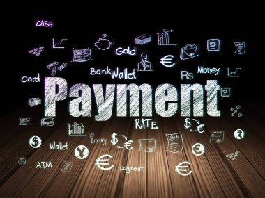 Para birimi kavramı: grunge karanlık odada ödeme