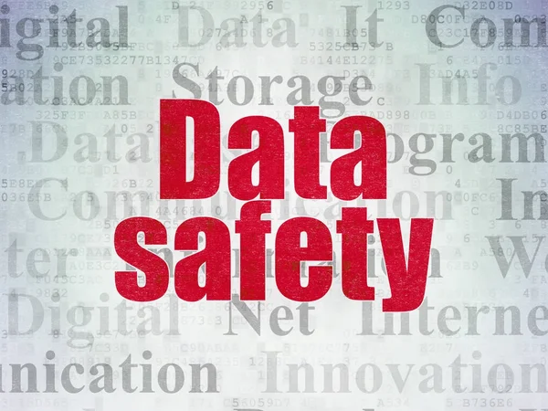 Concepto de datos: Seguridad de los datos en el fondo del documento de datos digital — Foto de Stock