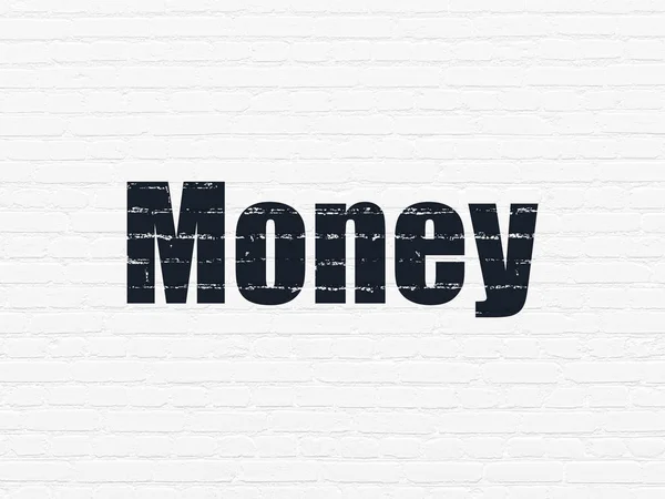 Měny koncept: peníze na zeď na pozadí — Stock fotografie