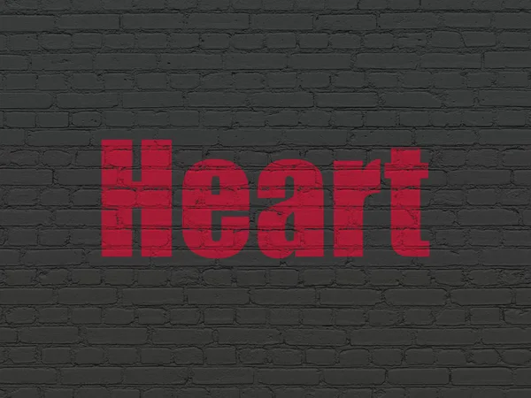 Healthcare concept: Heart on wall background