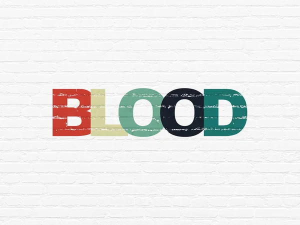 Hälso-och koncept: blod på väggen bakgrund — Stockfoto
