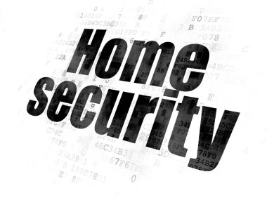 Gizlilik kavramı: dijital arka plan üzerinde ev güvenlik