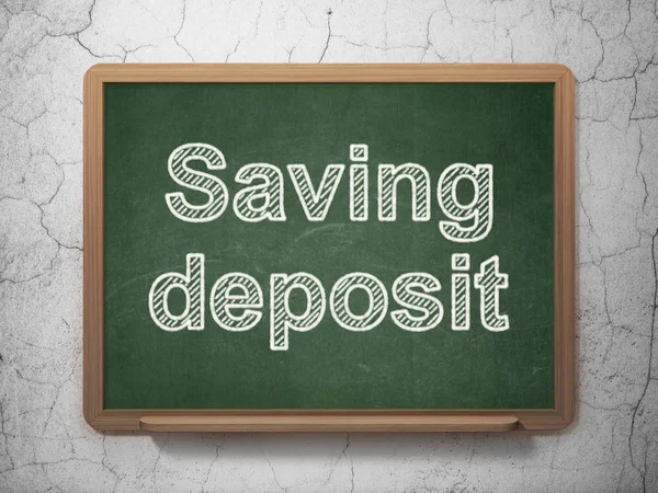 Money concept: Saving Deposit on chalkboard background — Stock Photo, Image