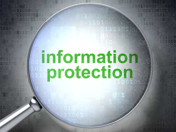 Conceito de proteção: Proteção da informação com vidro óptico — Fotografia de Stock