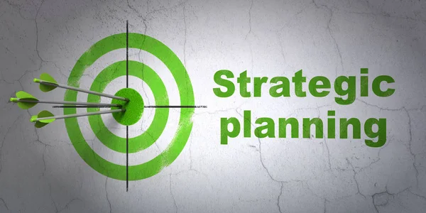 Conceito de financiamento: meta e planejamento estratégico em fundo de parede — Fotografia de Stock