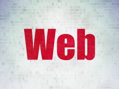Web geliştirme kavramı: Web üzerinde dijital veri kağıt arka plan