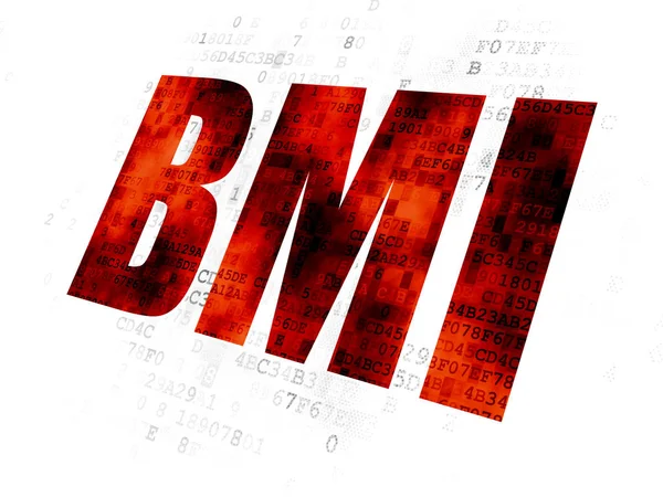 Gezondheid concept: Bmi op digitale achtergrond — Stockfoto