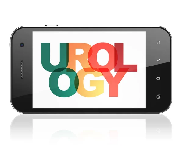 Gesundheitskonzept: Smartphone mit Urologie auf dem Display — Stockfoto