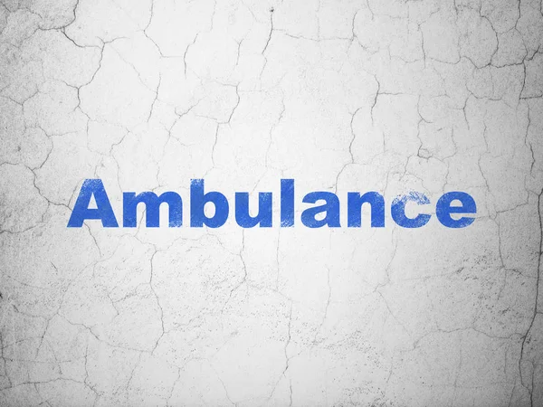 Koncept medicína: Ambulance na zeď na pozadí — Stock fotografie