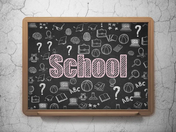 Studying concept: School on School board background — Stock Photo, Image