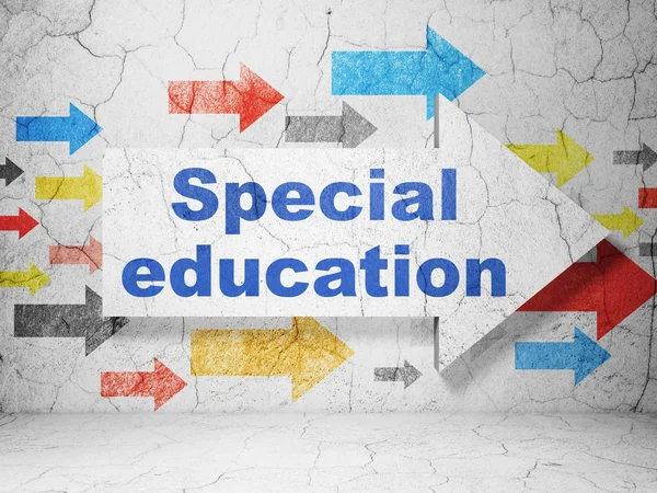 Learning concept: arrow with Special Education on grunge wall background — Stock Photo, Image