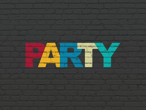 Dovolená concept: Party na zeď na pozadí — Stock fotografie