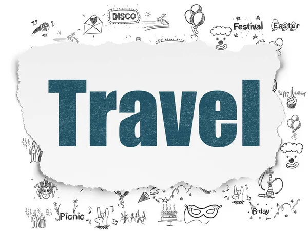 Concetto di vacanza: Viaggio su sfondo carta strappata — Foto Stock