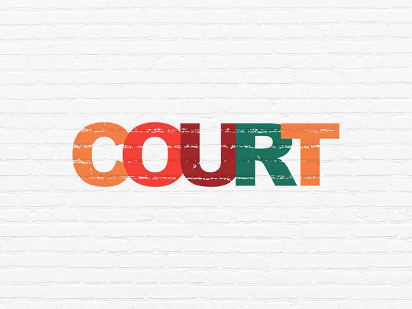 Law concept: Court on wall background
