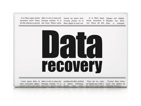 Datenkonzept: Zeitungsschlagzeile Datenrettung — Stockfoto