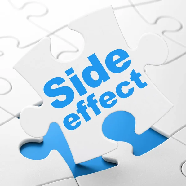 Gezondheid concept: Side Effect op puzzel achtergrond — Stockfoto