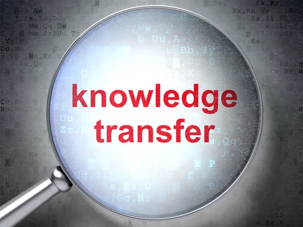 Learning concept: Knowledge Transfer with optical glass — Stock Photo, Image