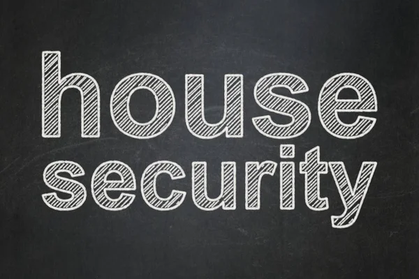 Security concept: House Security on chalkboard background