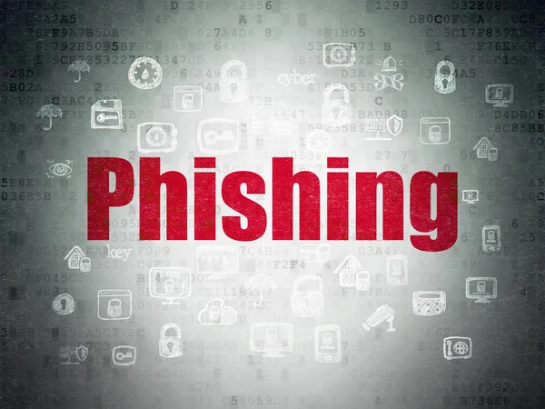 Concepto de seguridad: Phishing on Digital Data Paper background — Foto de Stock