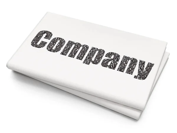 Conceptul de afaceri: Compania pe fundal Blank Newspaper — Fotografie, imagine de stoc