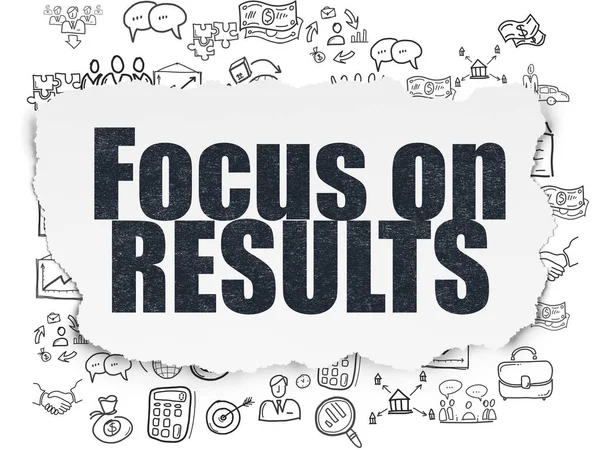 Business concept: Focus on RESULTS on Torn Paper background — Stock Photo, Image