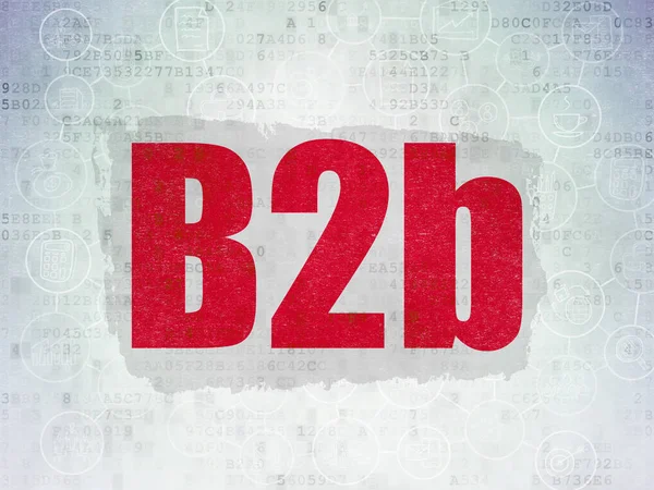 Finance concept: B2b on Digital Data Paper background — Stock Photo, Image