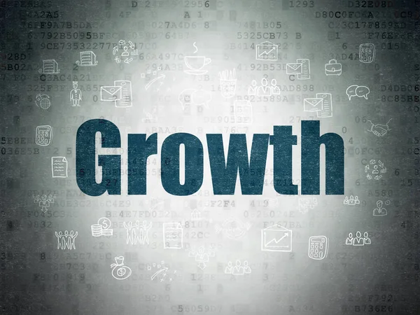 Concetto di finanza: crescita sullo sfondo della carta digitale — Foto Stock