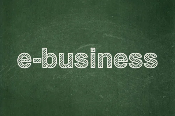 Conceito de financiamento: E-business on chalkboard background — Fotografia de Stock