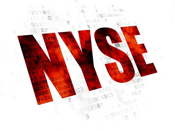 Концепция индексов фондового рынка: NYSE на цифровом фоне — стоковое фото