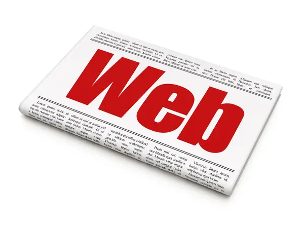 Concepto de diseño web: titular del periódico Web — Foto de Stock
