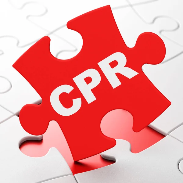 医学概念: パズルの背景に Cpr — ストック写真