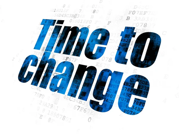 Time concept: Time to Change on Digital background — Stock Photo, Image