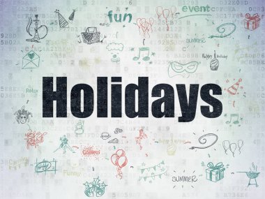 Eğlence, kavram: tatil günlerinde dijital veri kağıt arka plan