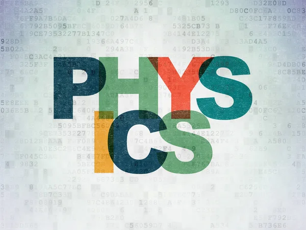 Education concept: Physics on Digital Data Paper background — Stock Photo, Image