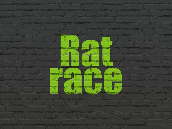 Politik-Konzept: Rattenrennen vor dem Hintergrund der Mauer — Stockfoto